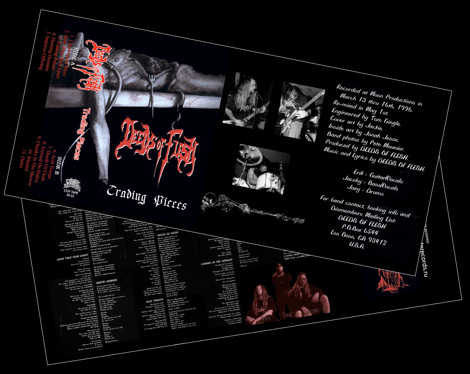 COYOTE RECORDS — DEEDS OF FLESH Trading Pieces PRO-TAPE -Out